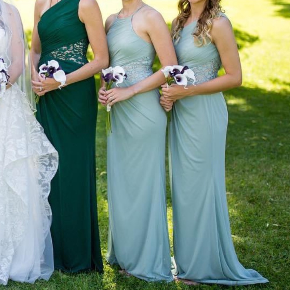 Dusty sage bridesmaid dress